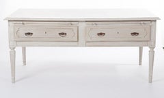 Classic English Commode, Dresser or Sideboard Light Grey Patinated, 1880s