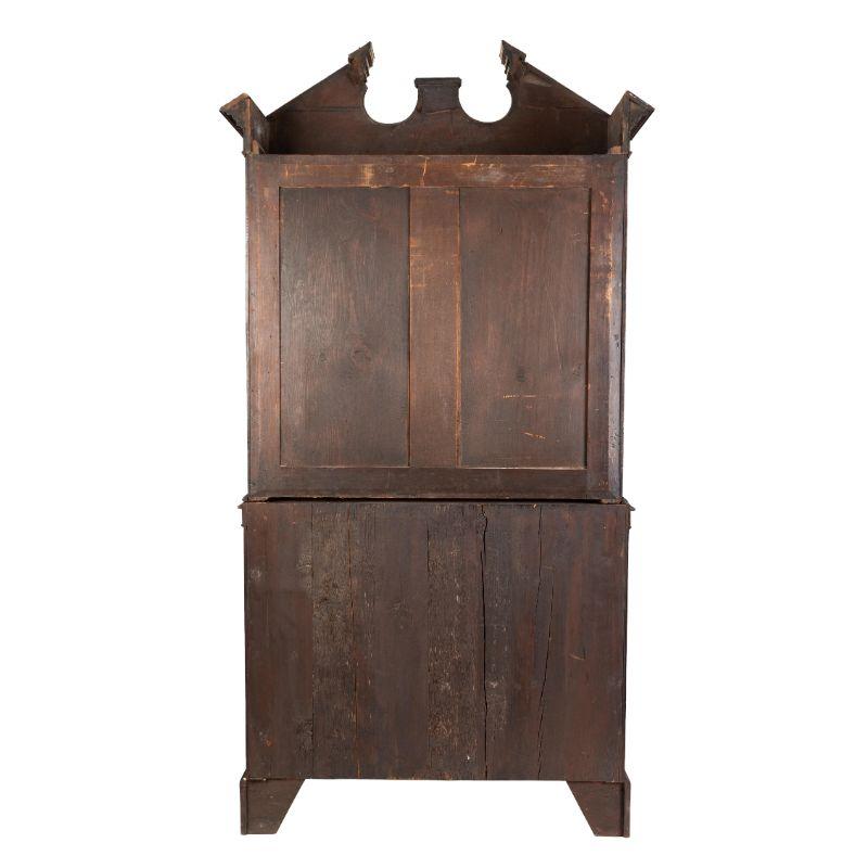 18th Century Classic English Georgian Mahogany Bookcase Cabinet, 1780