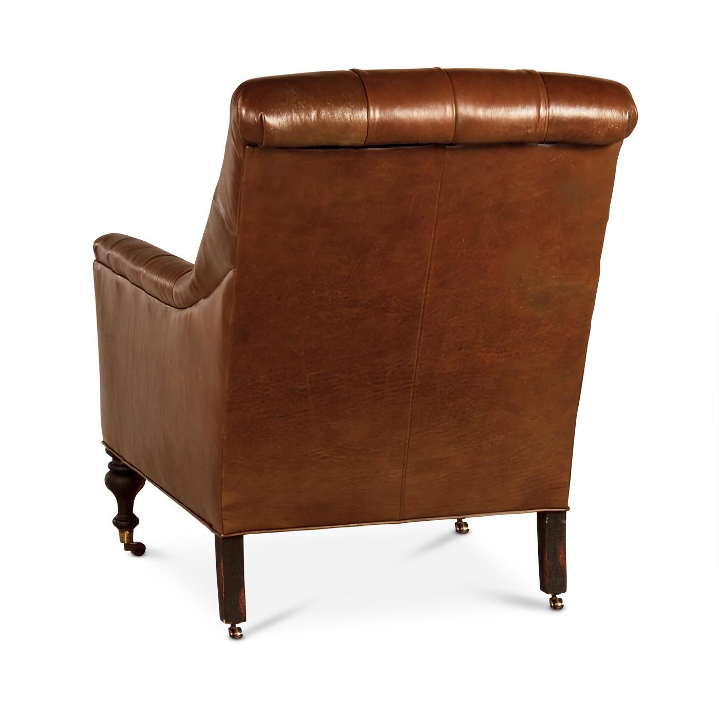 American Classic English Tufted Club Chair For Sale