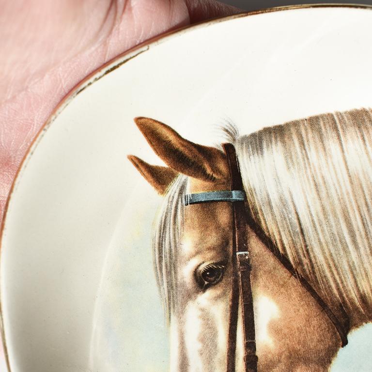 Classic Equestrian Style Ceramic Horse Vide-Poche Decorative Trinket Dish 1