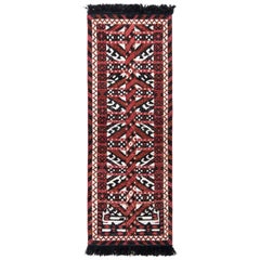 Tapis classique de style Ersari de Kilim et tapis personnalisé en rouge et blanc à motifs sur toute la surface