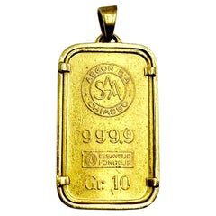 Ciondolo classico Cartier Estate in oro giallo 18 e 24 carati L'Ingot D'or Grande