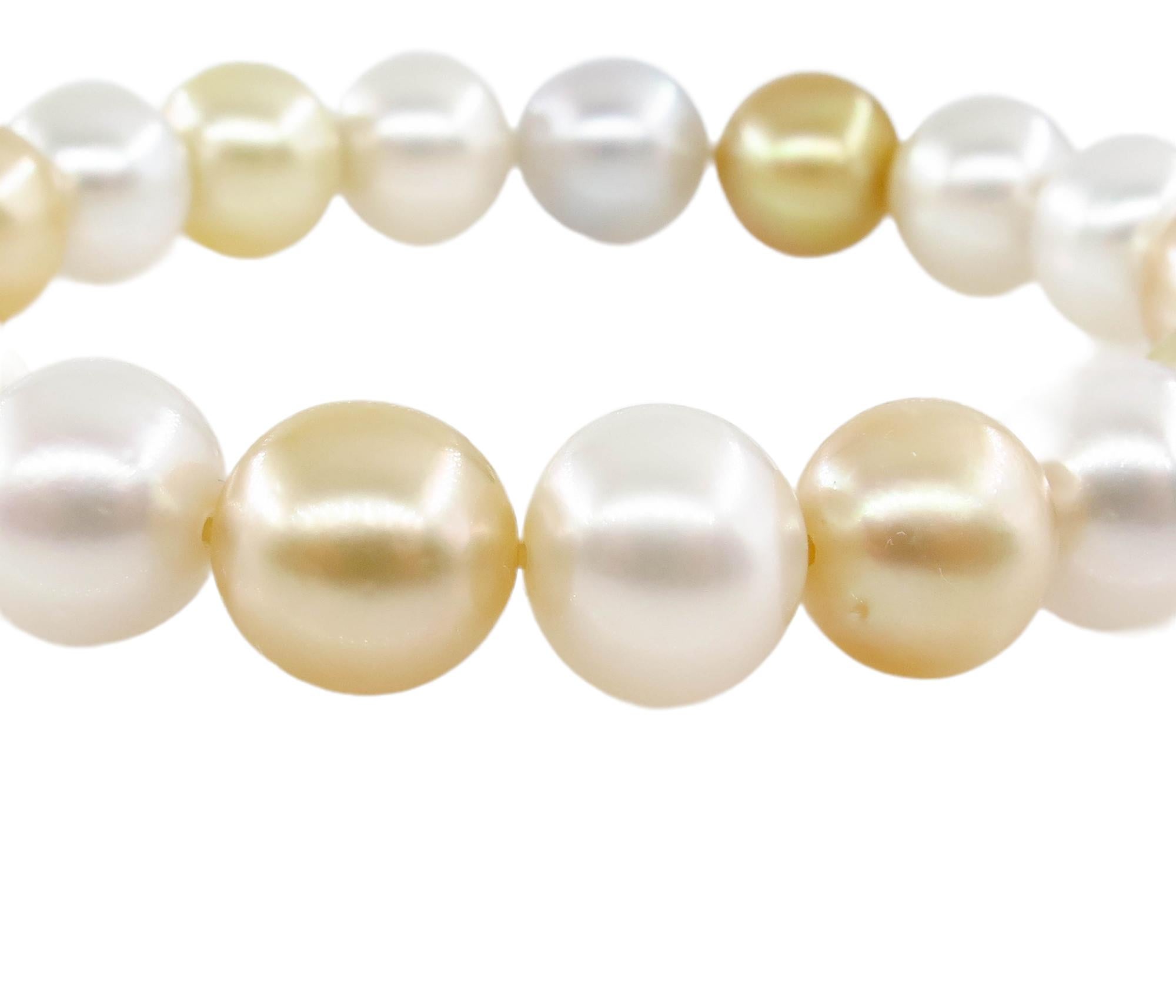 Classic Estate Vintage 9.5mm-10mm Freshwater Multicolor Pearl Strand Bracelet For Sale 3