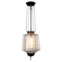 Classic Etched Glass Drop Light