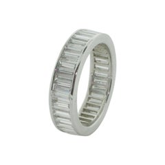 Classic Eternity Baguette Diamond Ring in Platinum