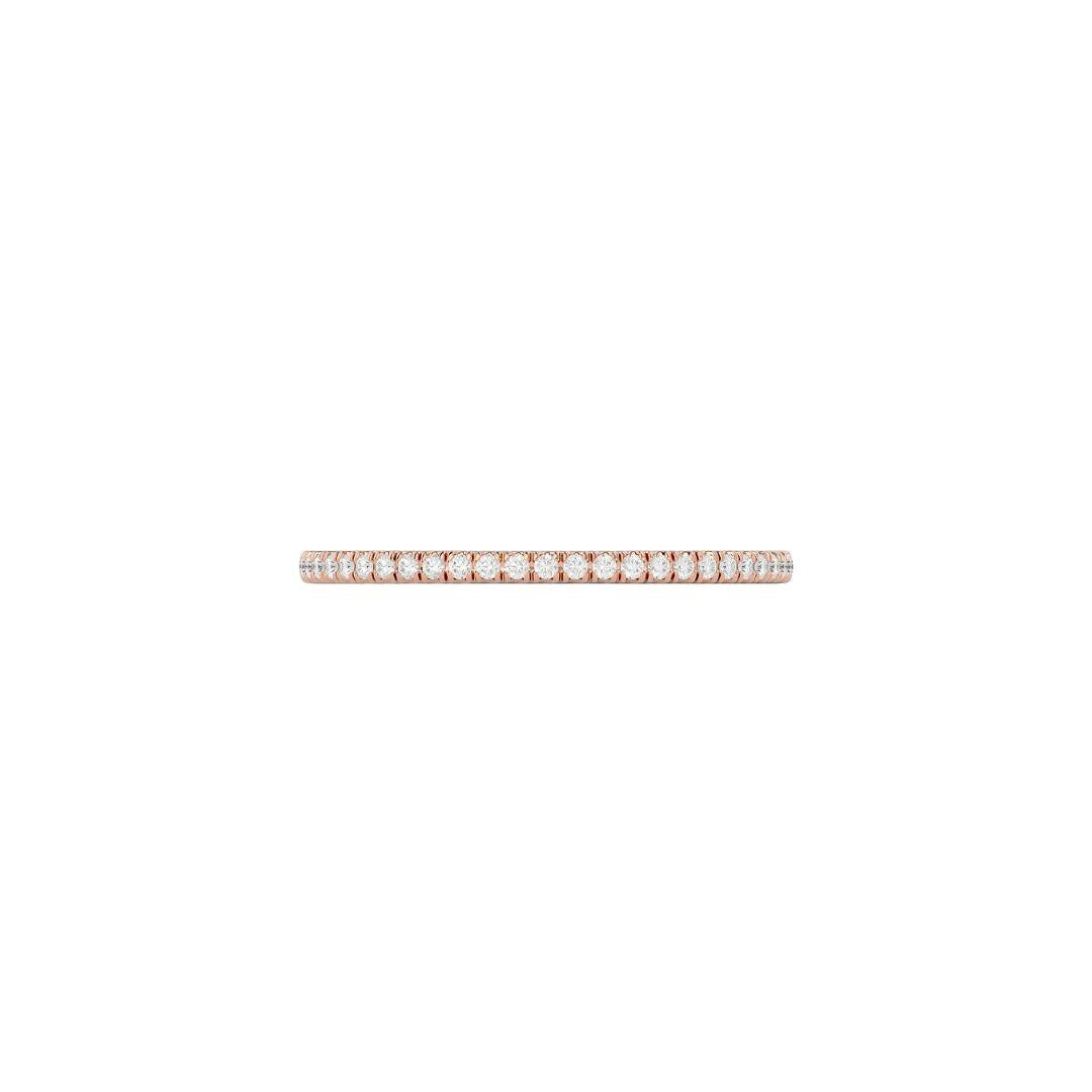 Round Cut Classic Eternity Band In 18 Karat Gold For Sale