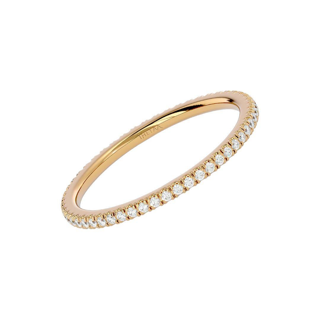 Classic Eternity Band In 18 Karat Gold In New Condition For Sale In บางรัก, TH
