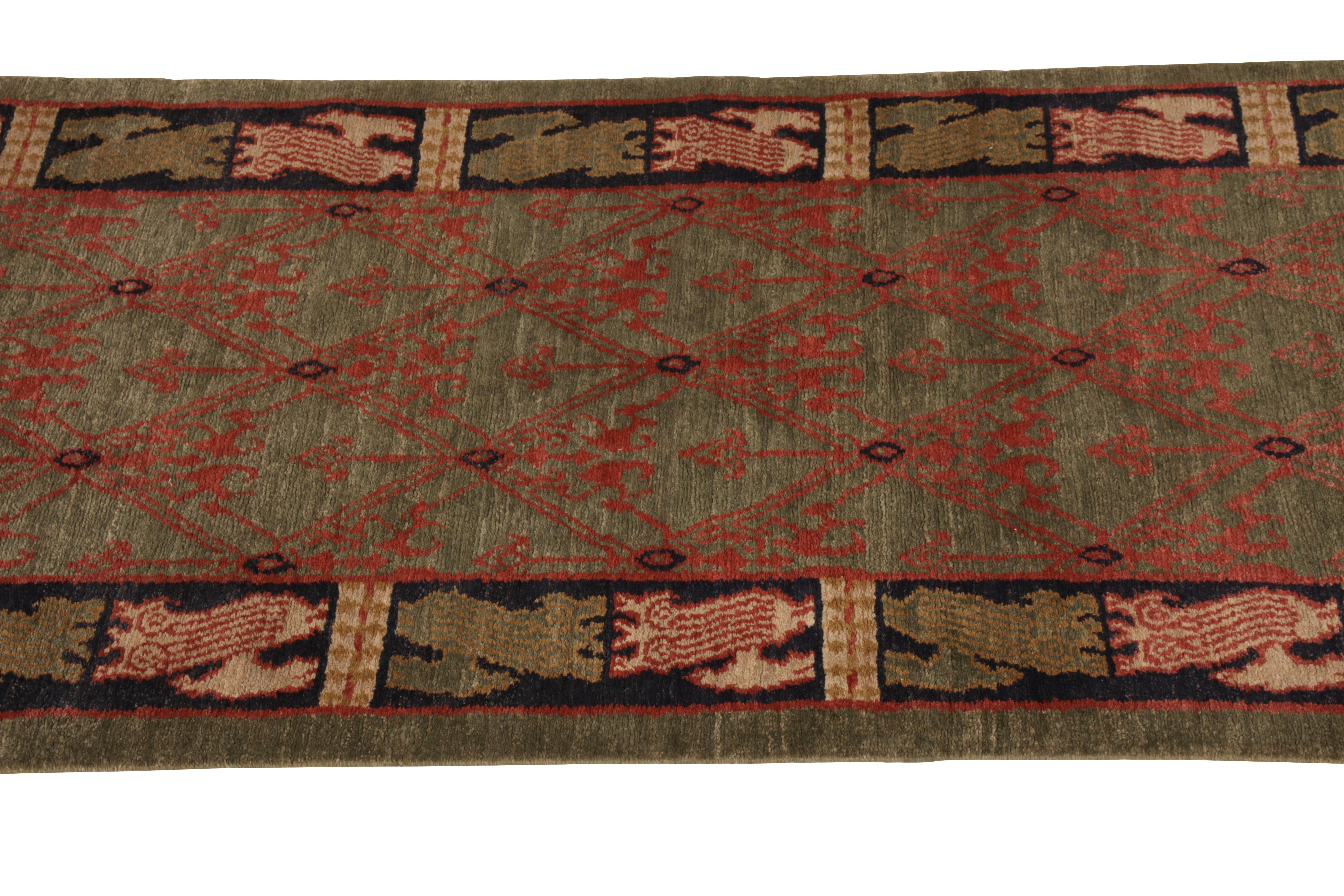 Nepalese Tappeto classico in stile europeo Greene & Greene & Kilim con motivi personalizzati in vendita