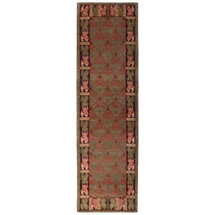 Tapis de course classique de style européen Greene & Greene Rouge Motif de tapis personnalisé par Rug & Kilim