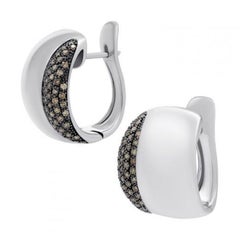 Classic Evening Cognac Diamond White Gold Ring for Her