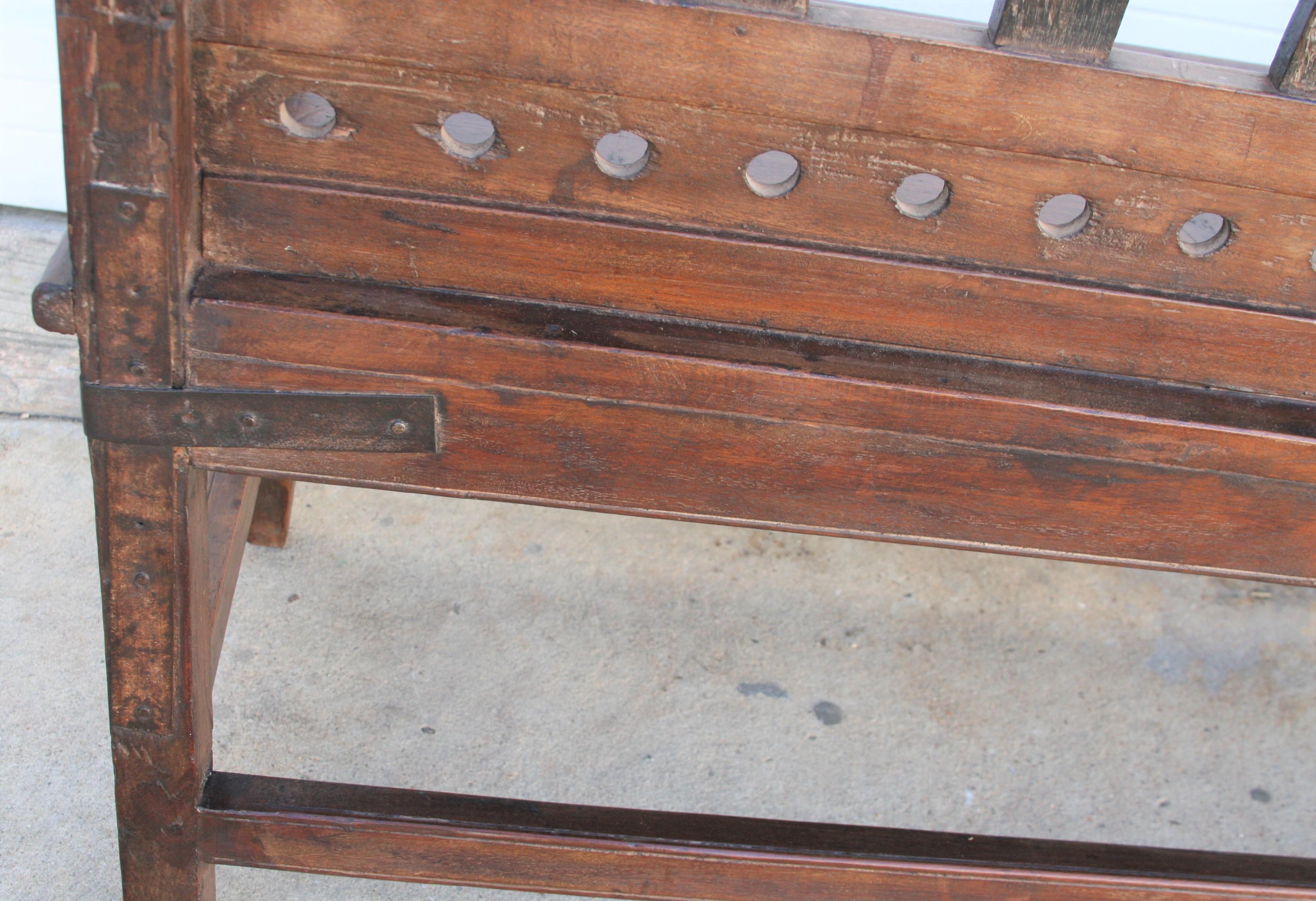 Classic Example of a Colonial Era Bench from the British Empire For Sale 3