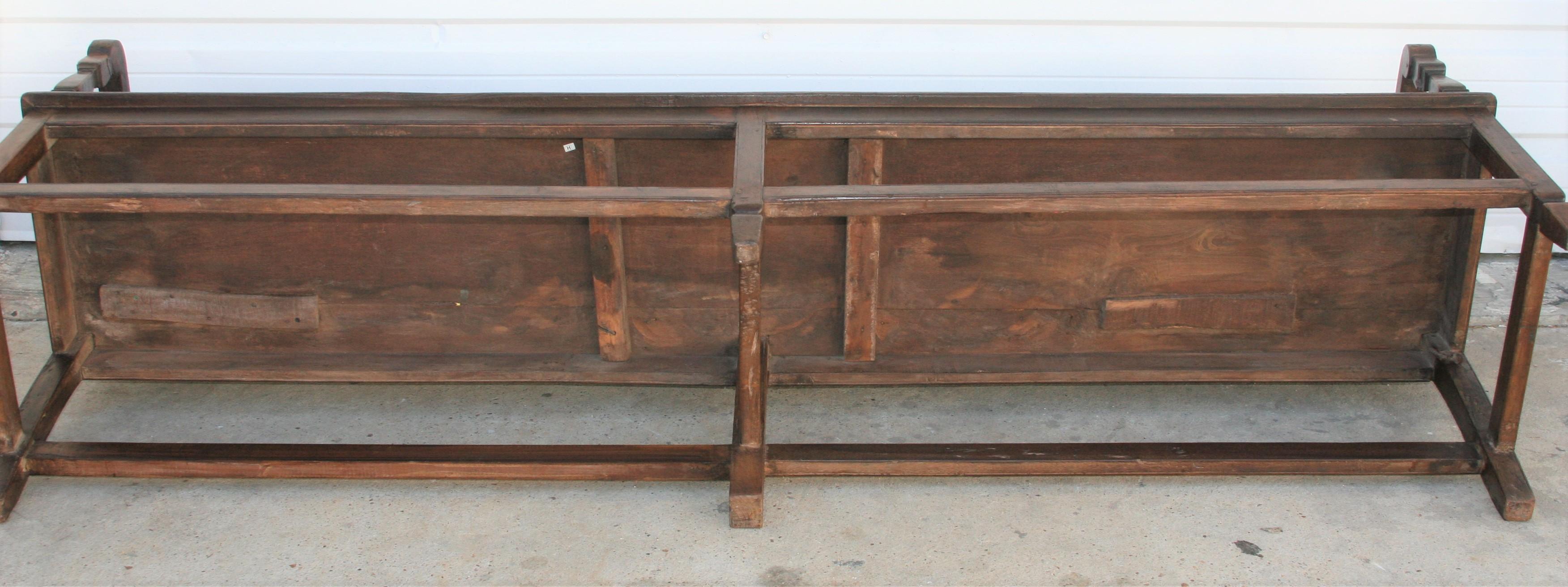 Classic Example of a Colonial Era Bench from the British Empire For Sale 6