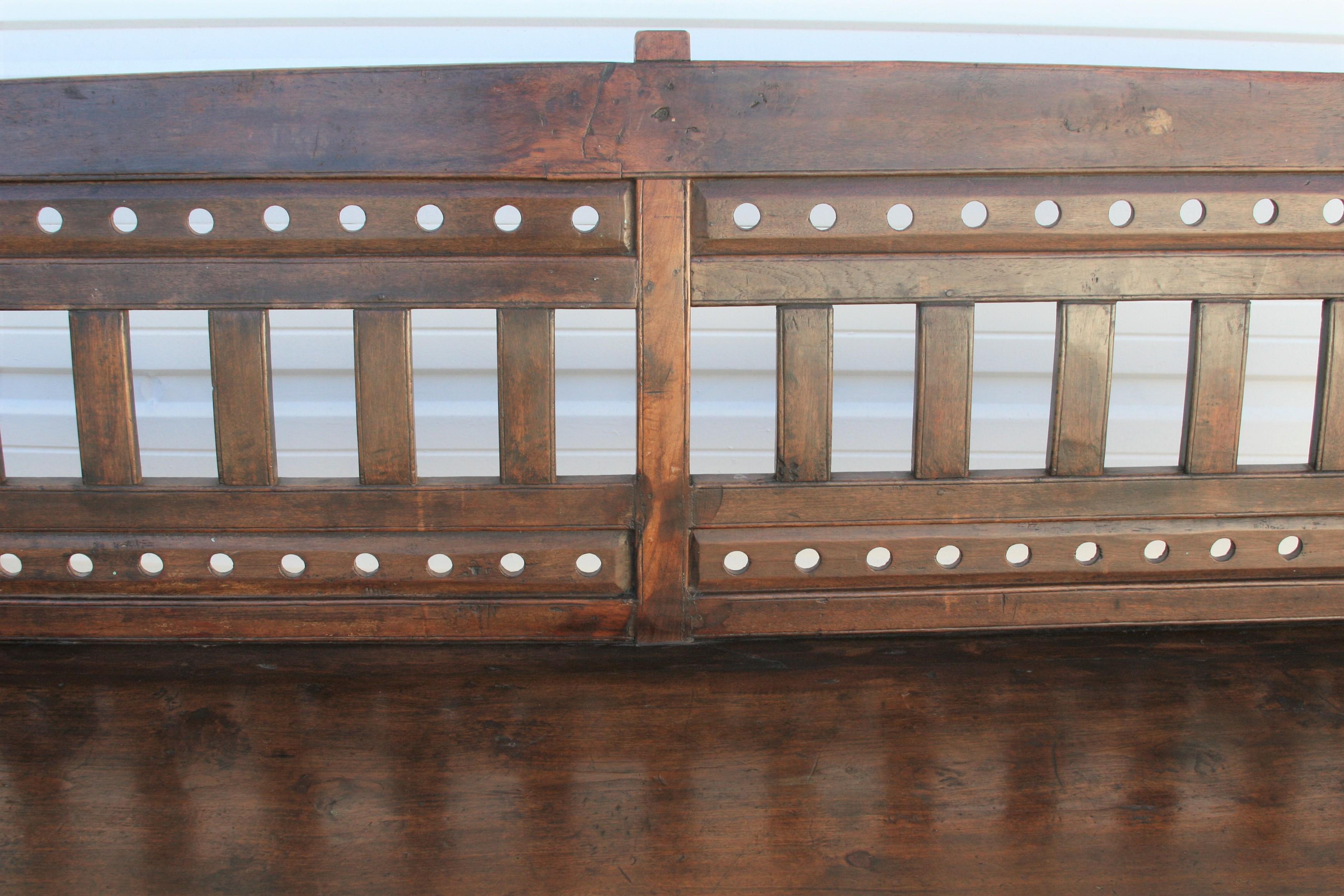 Hand-Crafted Classic Example of a Colonial Era Bench from the British Empire For Sale