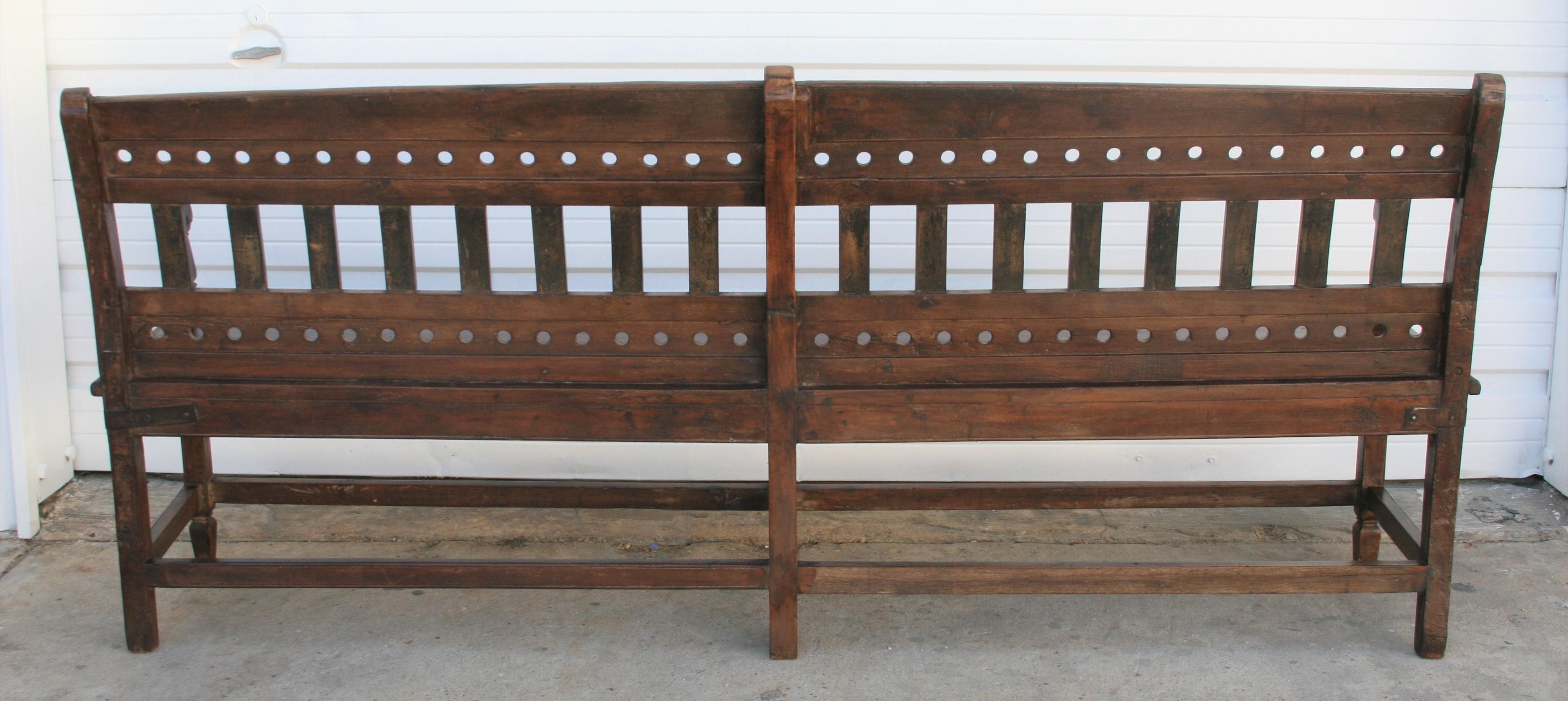 Classic Example of a Colonial Era Bench from the British Empire For Sale 1