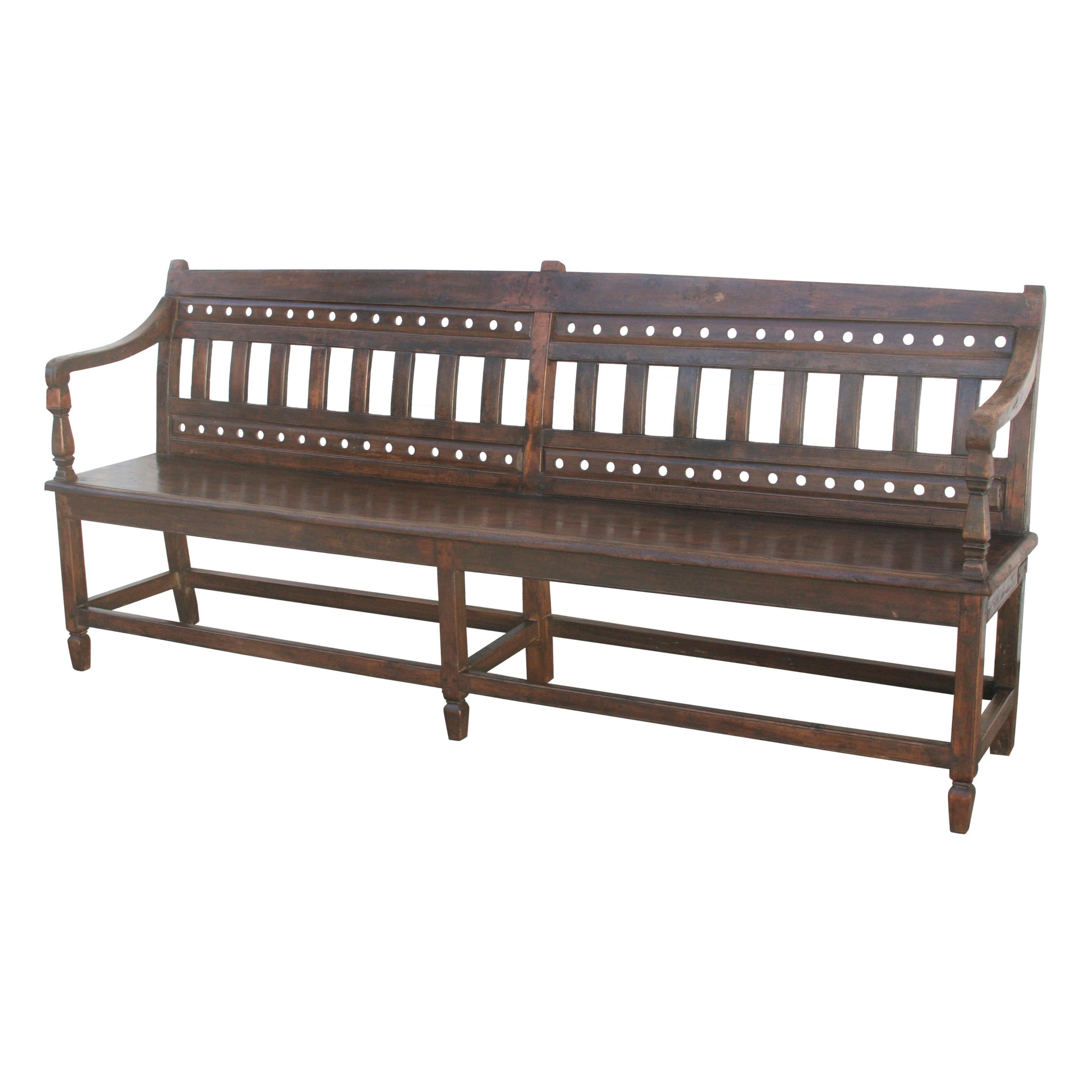 Classic Example of a Colonial Era Bench from the British Empire For Sale