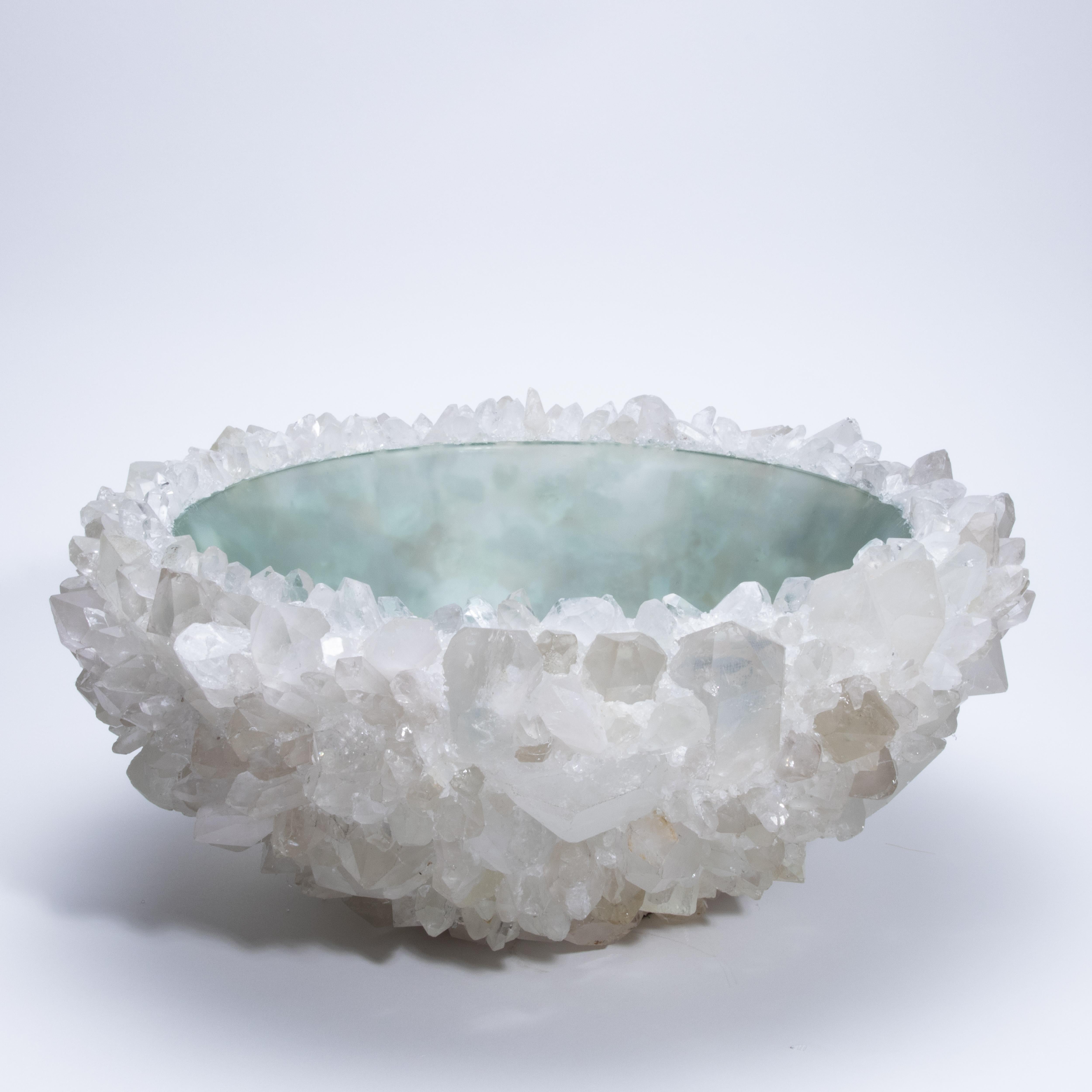 American Classic Extra Large Bowl in Clear Quartz by Kathryn McCoy For Sale