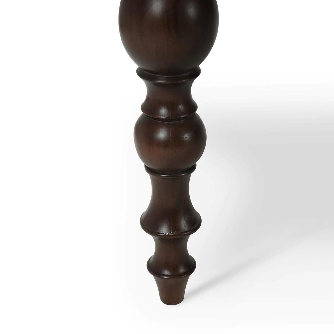 Contemporary Classic Farmhouse Dining Table - Walnut Finish For Sale