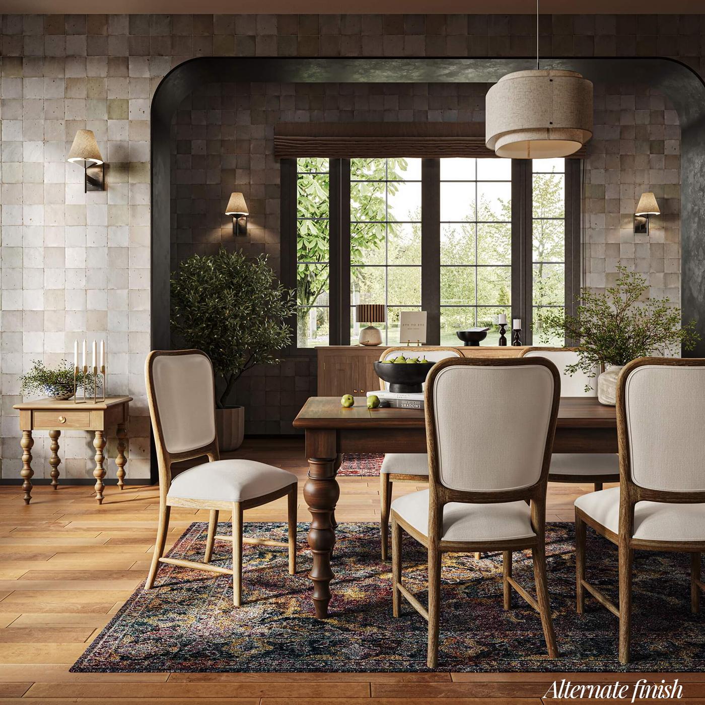 Classic Farmhouse Dining Table - Walnut Finish For Sale 2