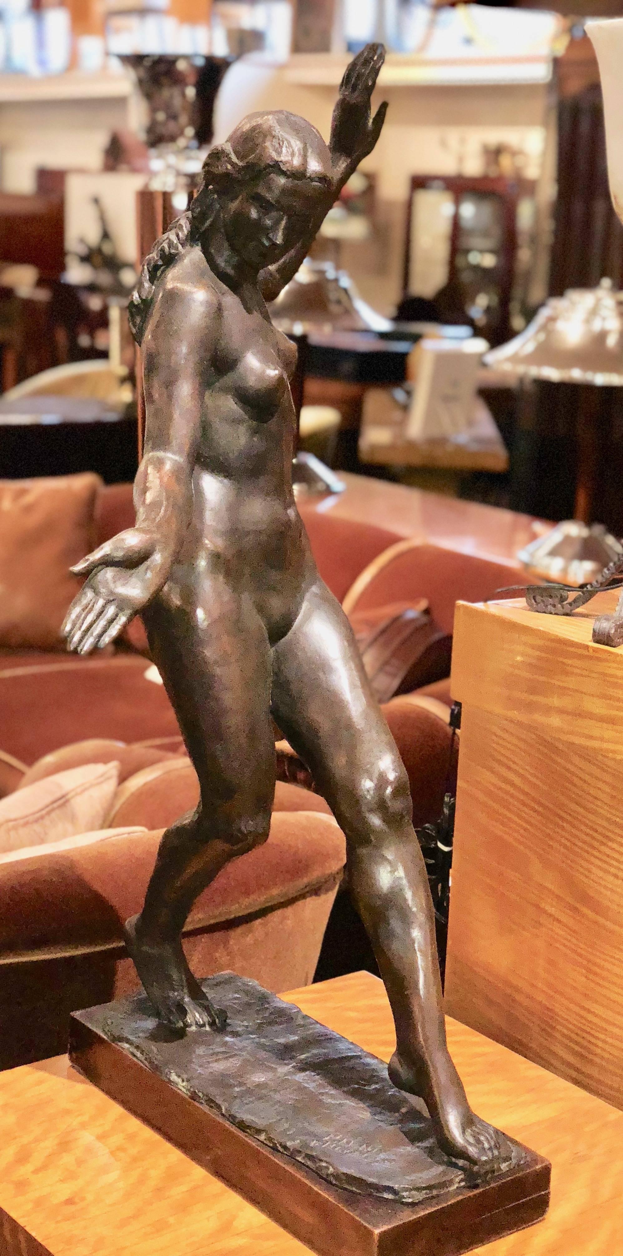 bronze female sculpture