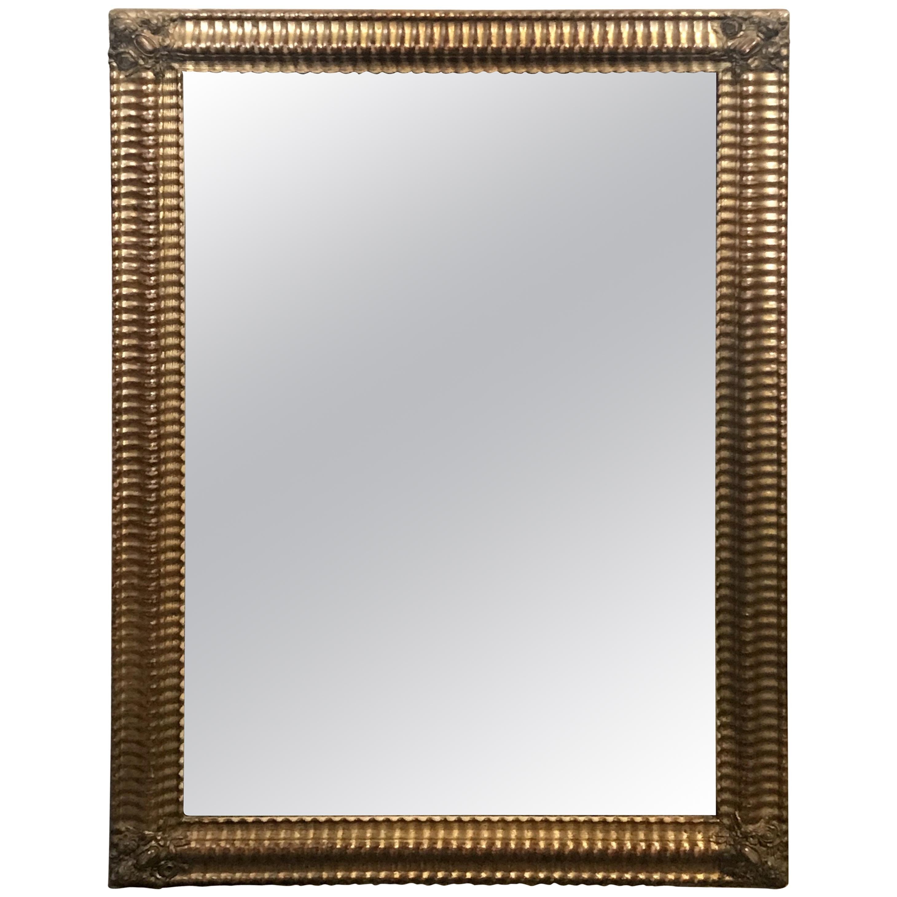 Classic Fine 19th Century French Water Gilt Mirror