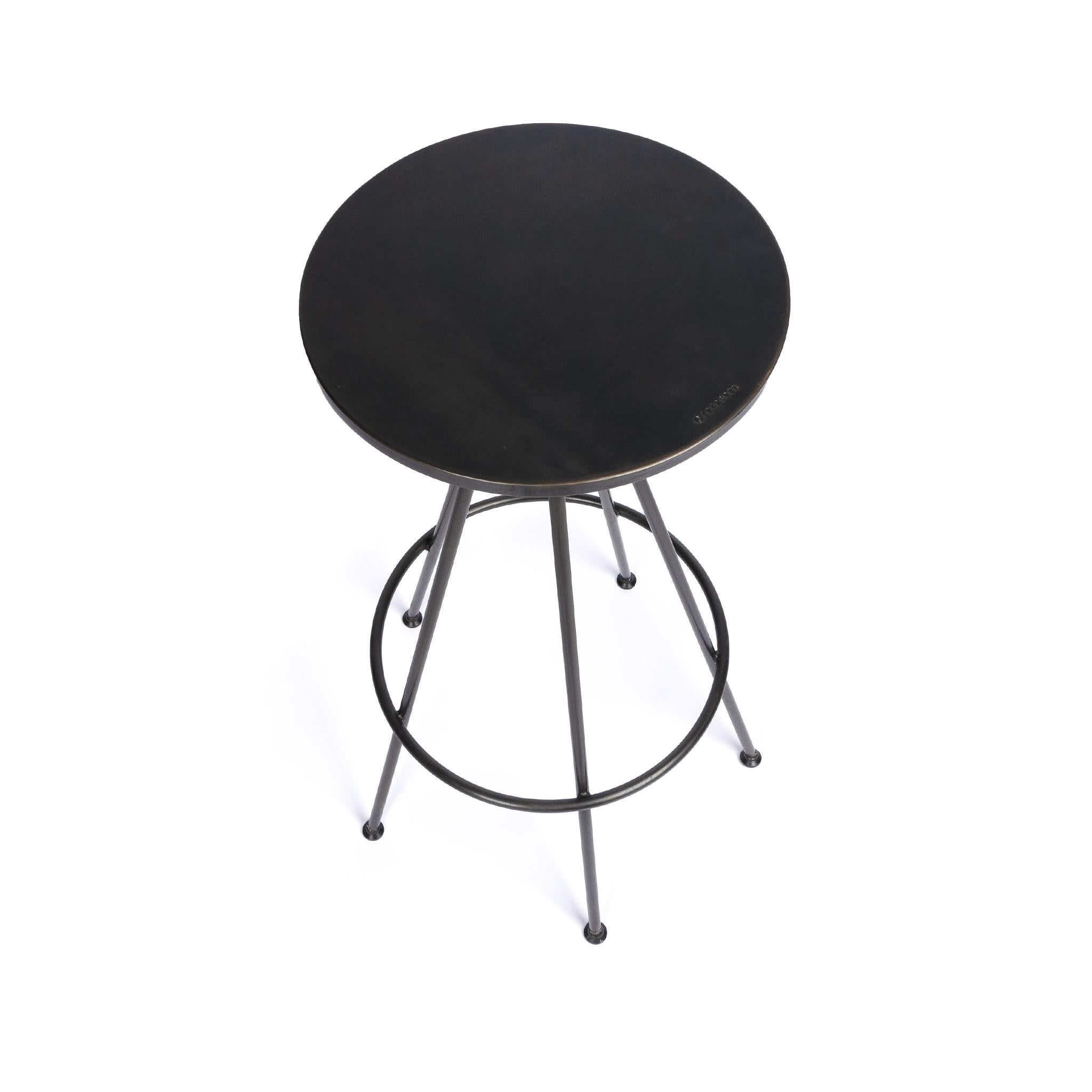 round bar steel chair