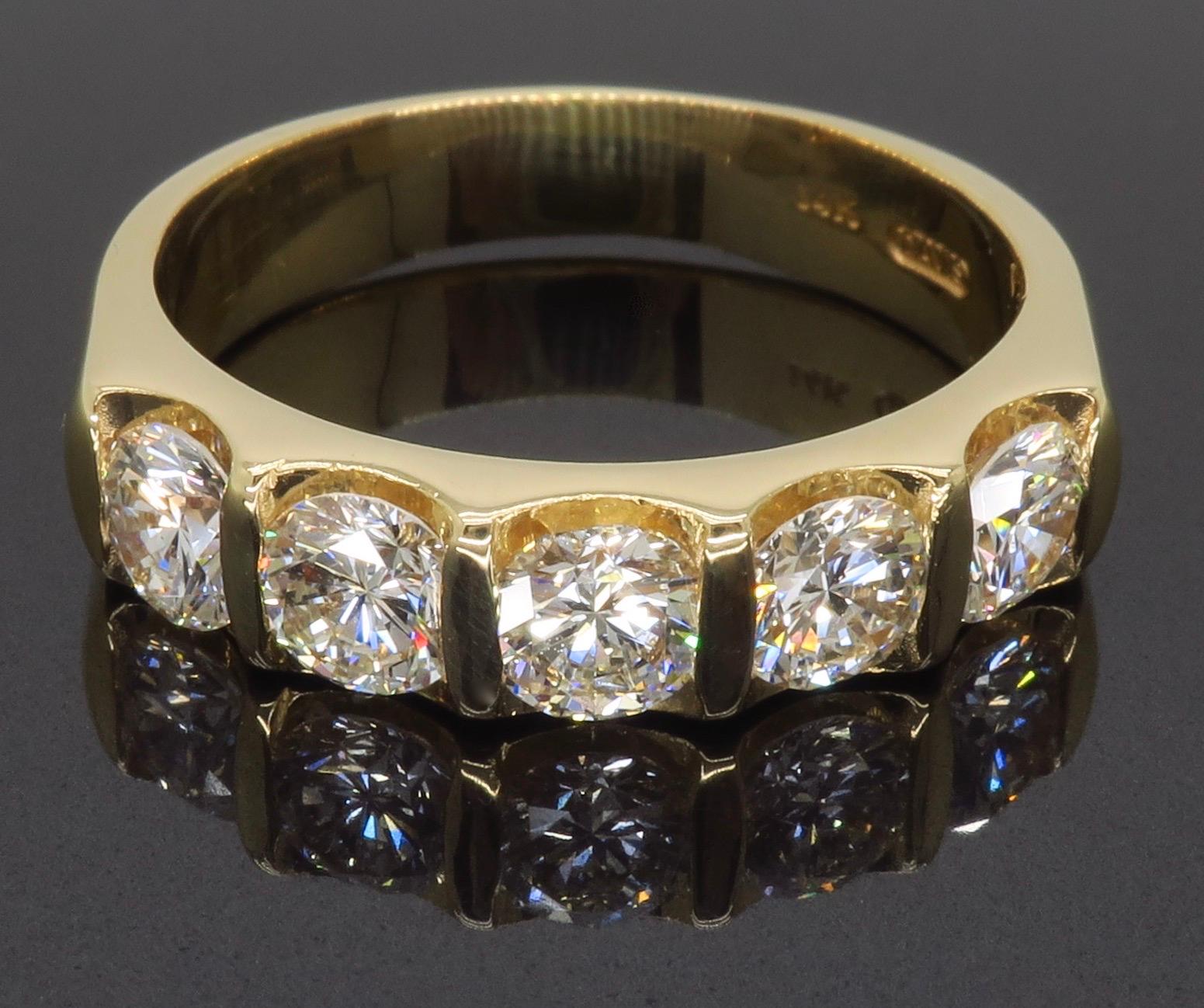Classic Five-Stone Diamond Ring 7