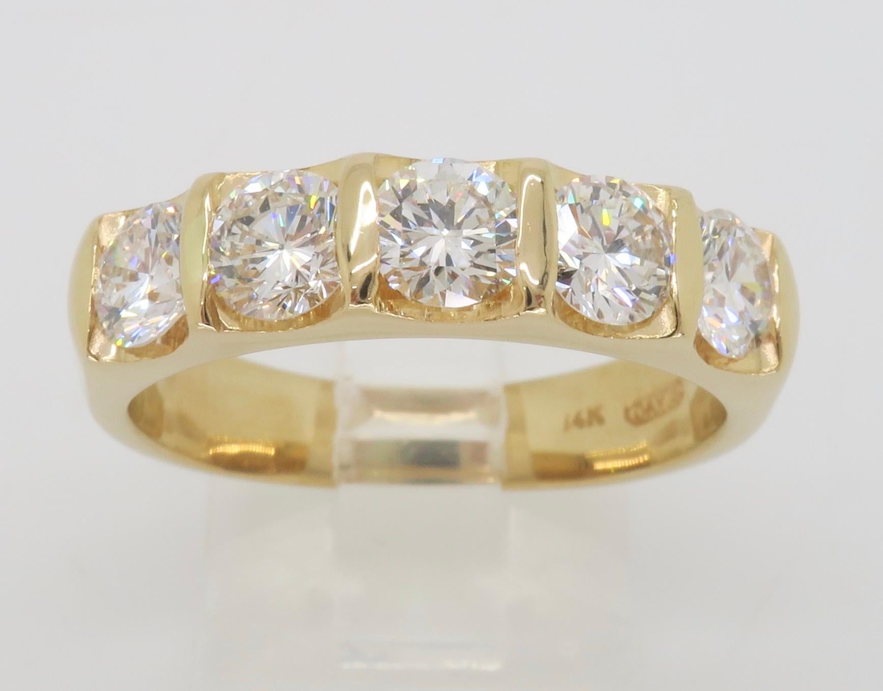 Round Cut Classic Five-Stone Diamond Ring