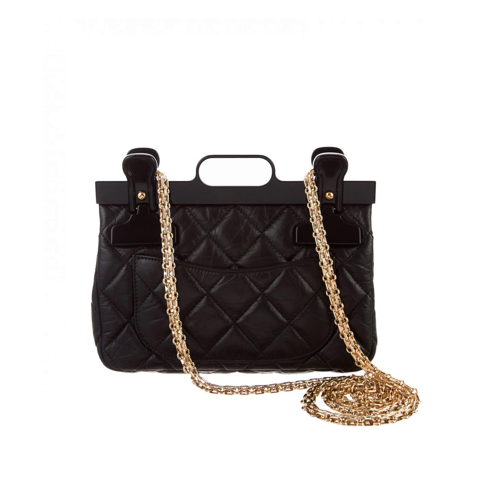 Noir Chanel 2016 2.55 Reissue Flap Hanger Small Mini Reissue Limited Edition Bag en vente