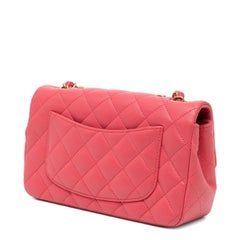 Chanel Quilted Studded Mini Flap Bag Pink