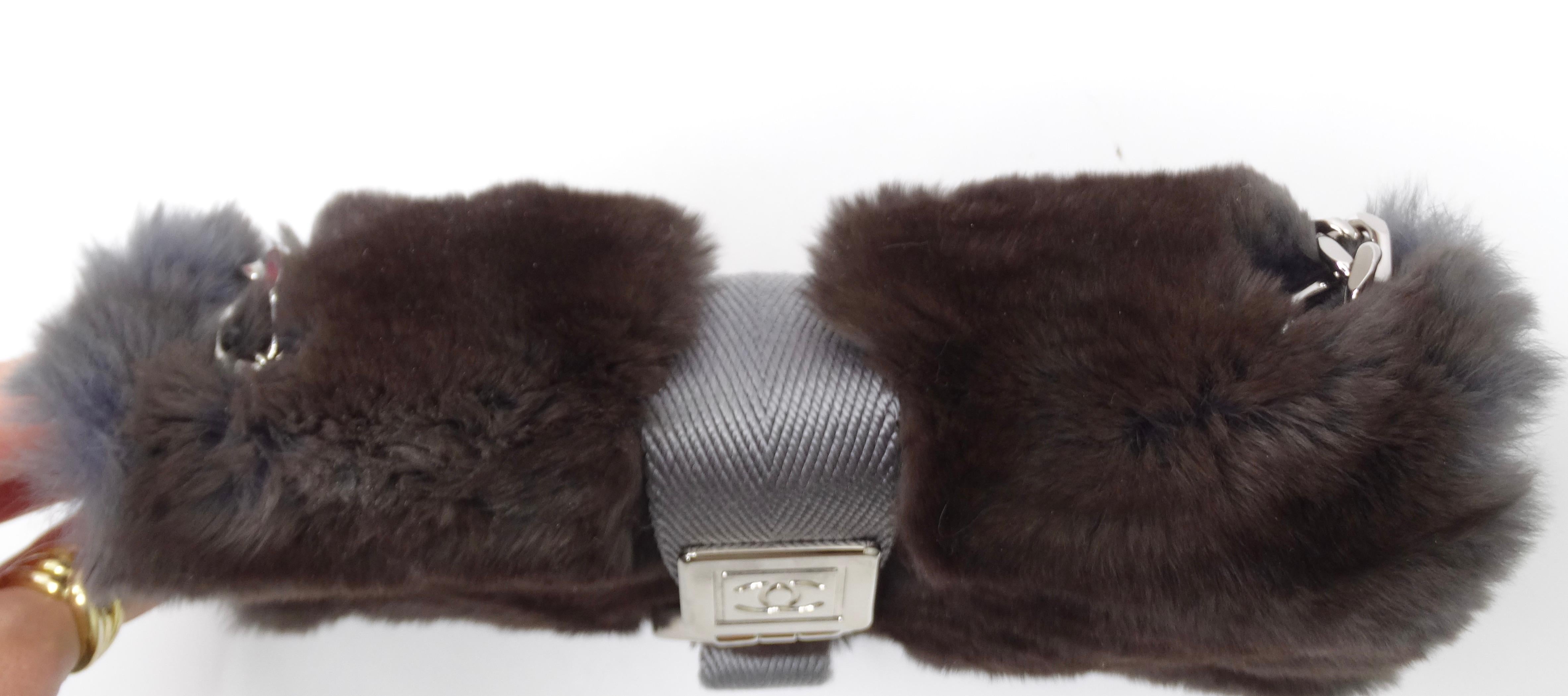 Classic Flap Limited Edition Rabbit Fur Shoulder Bag For Sale 10