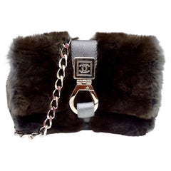 Vintage Classic Flap Limited Edition Rabbit Fur Shoulder Bag