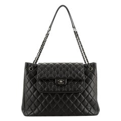Classic Flap Shopping Tote Quilted Lambskin Large