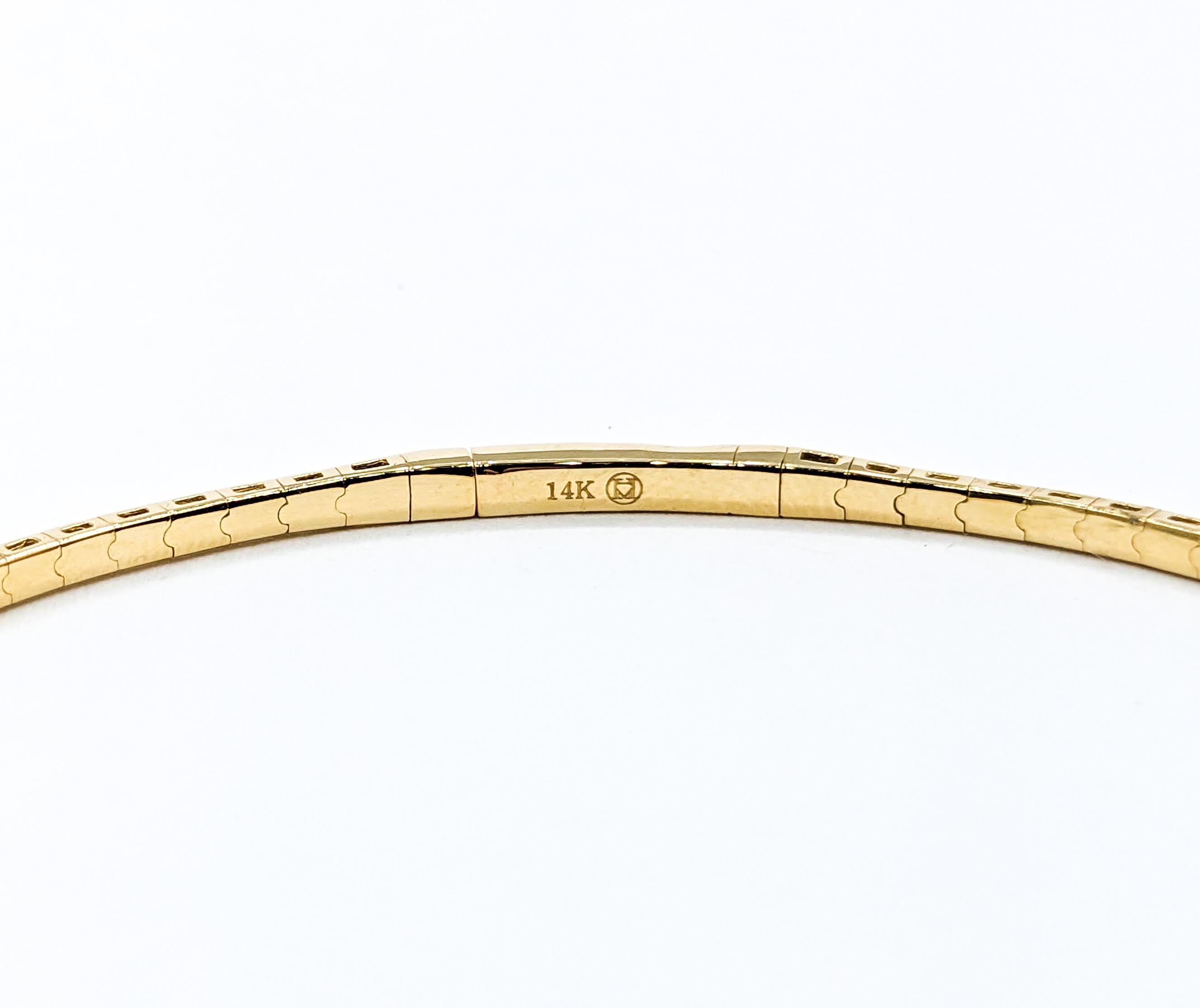 Klassischer flexibler Diamant-Armreif aus Gelbgold 1