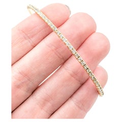Klassischer flexibler Diamant-Armreif aus Gelbgold