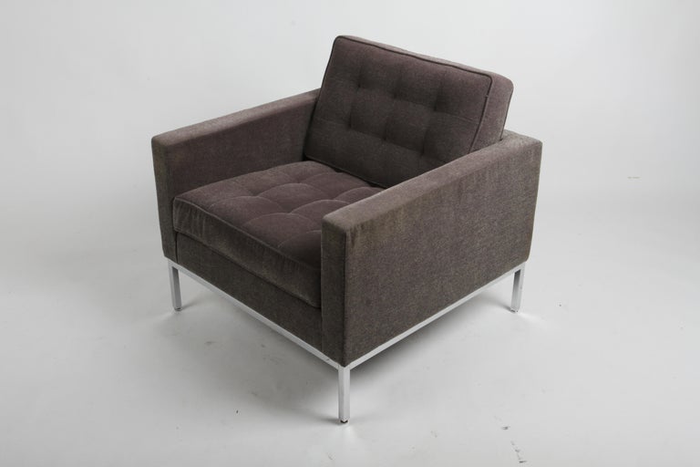 Classic Florence Knoll for Knoll Studio Tufted Lounge or Club Chair, Signed For Sale 7