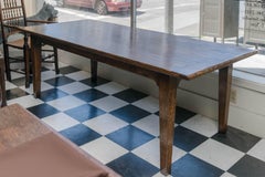 Classic Form Solid Oak Dining Table, Pegged Construction, 20th Century