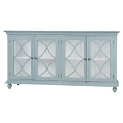 Credenza Clásica Cuatro Puertas - Azul Esmerilado