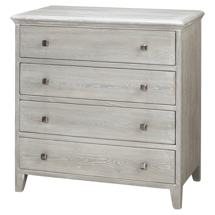 Classic Four Drawer Chest - Gray Wash For Sale