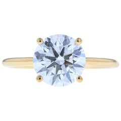 Classic Four-Prong Solitaire Diamond Engagement Ring Yellow Gold