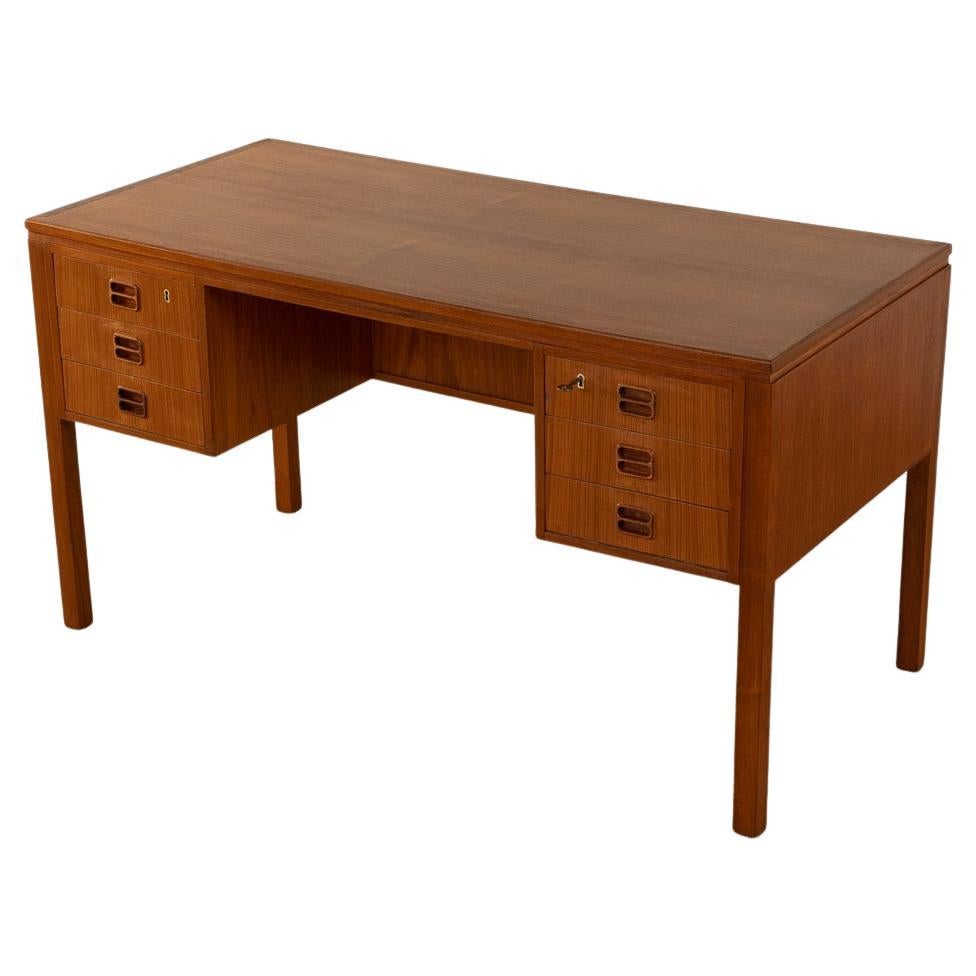 Classic freestanding desk in teak by Tibergaard, 1960s