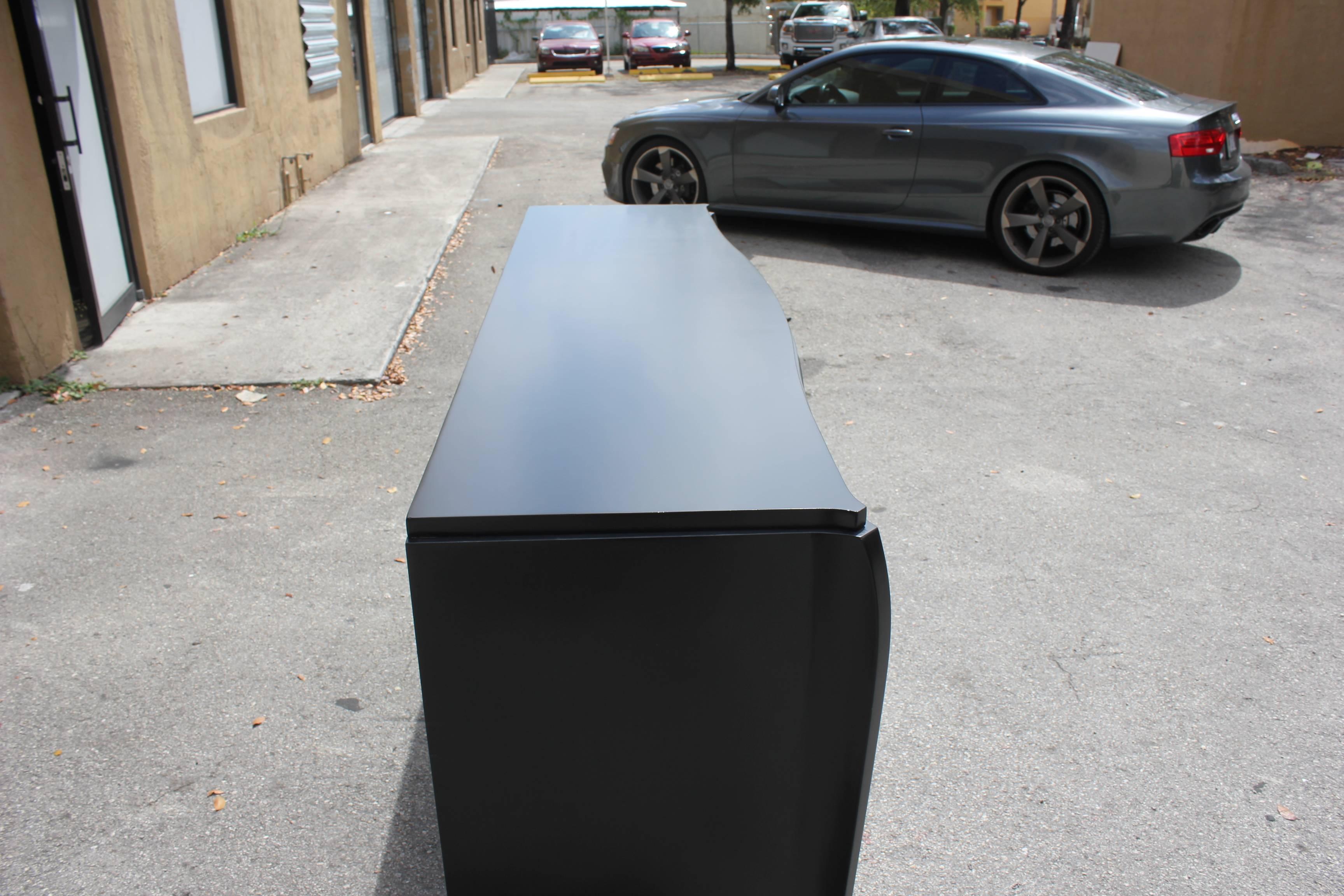 Classic French Art Deco Ebonized Sideboard or Credenza, 1940s 5