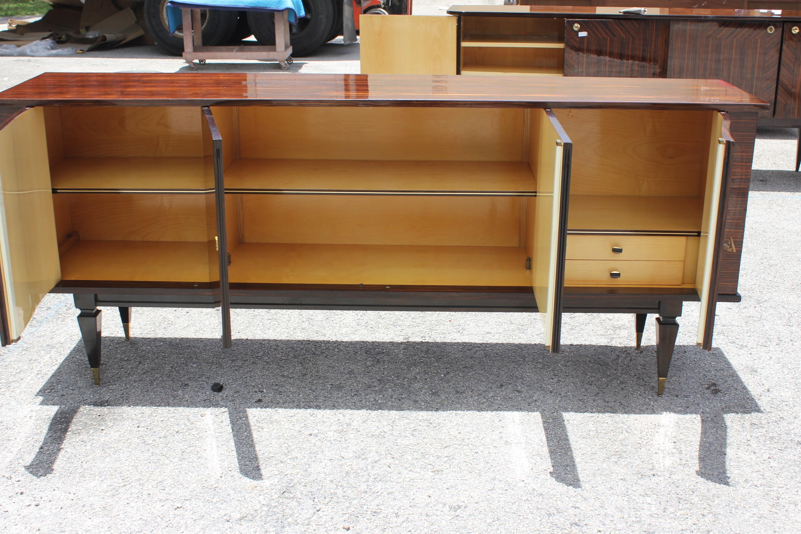 Classic French Art Deco Exotic Macassar Bony Sideboard or Buffet, circa 1940s 6