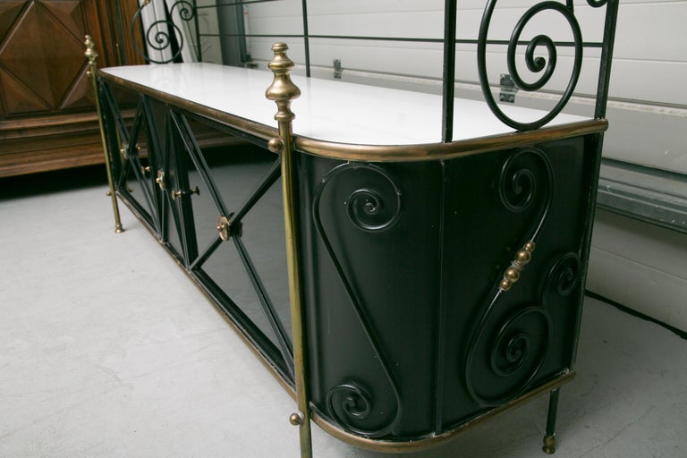 Classic French Baker’s Rack with Glass Shelving at 1stDibs