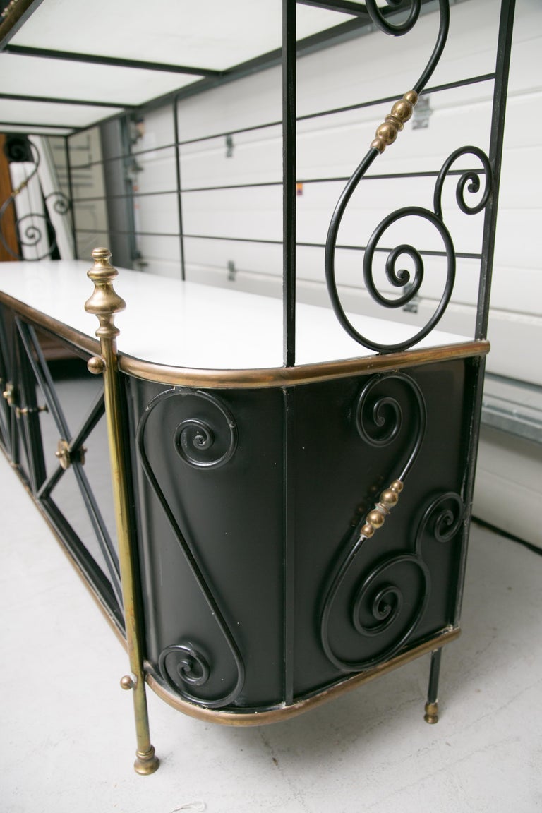 Classic French Baker’s Rack with Glass Shelving at 1stDibs