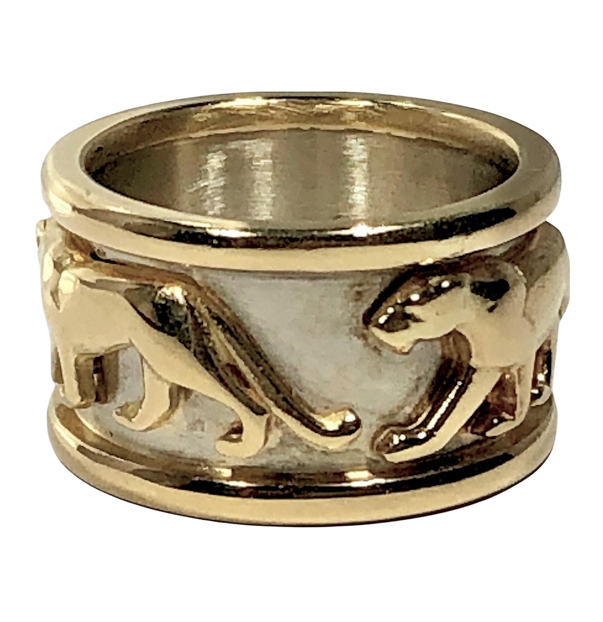 Französisches Cartier 18k Gold Pantherband für Damen oder Herren