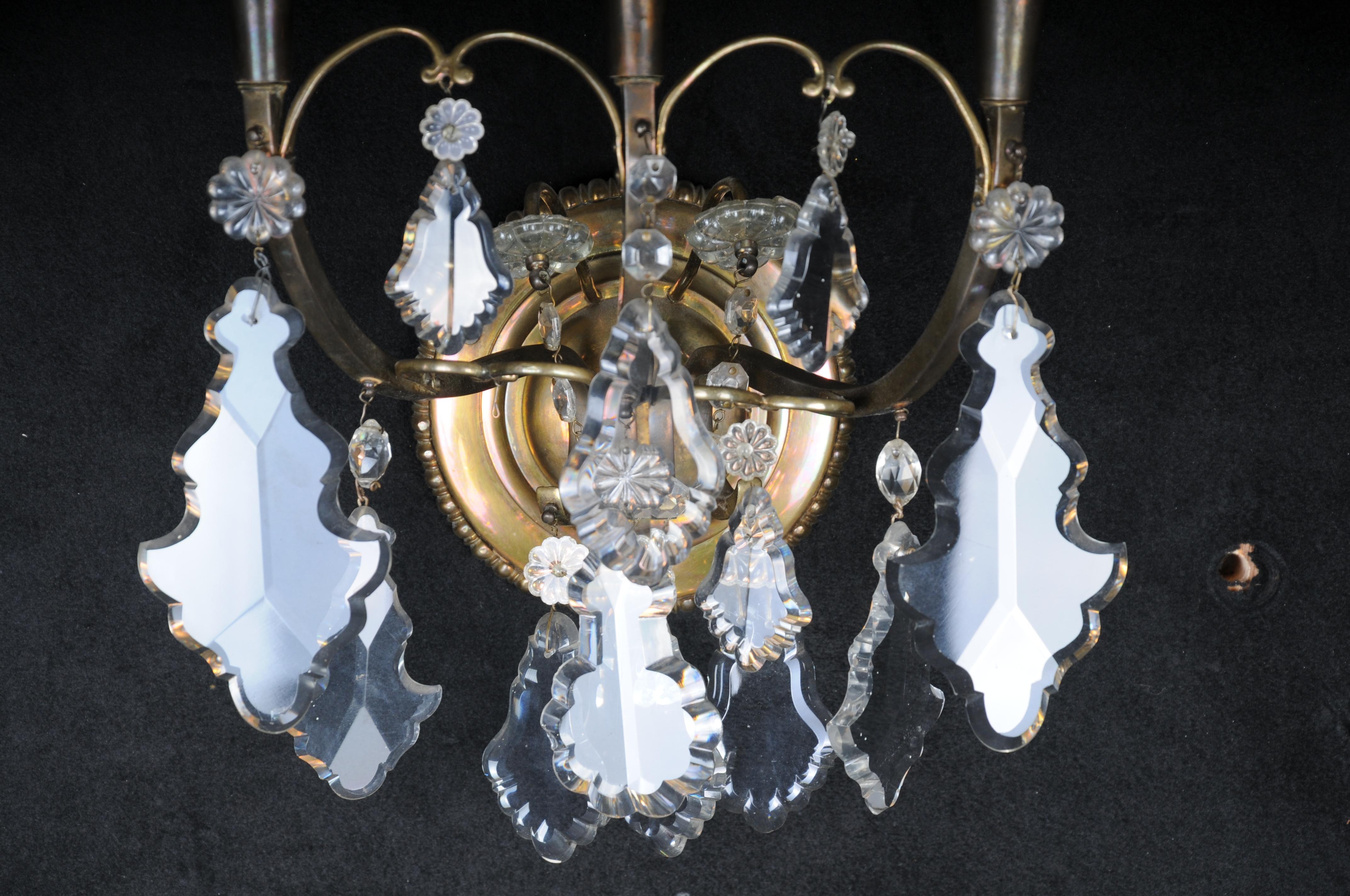 Français applique classique en cristal français, 20e siècle.  Argent en vente
