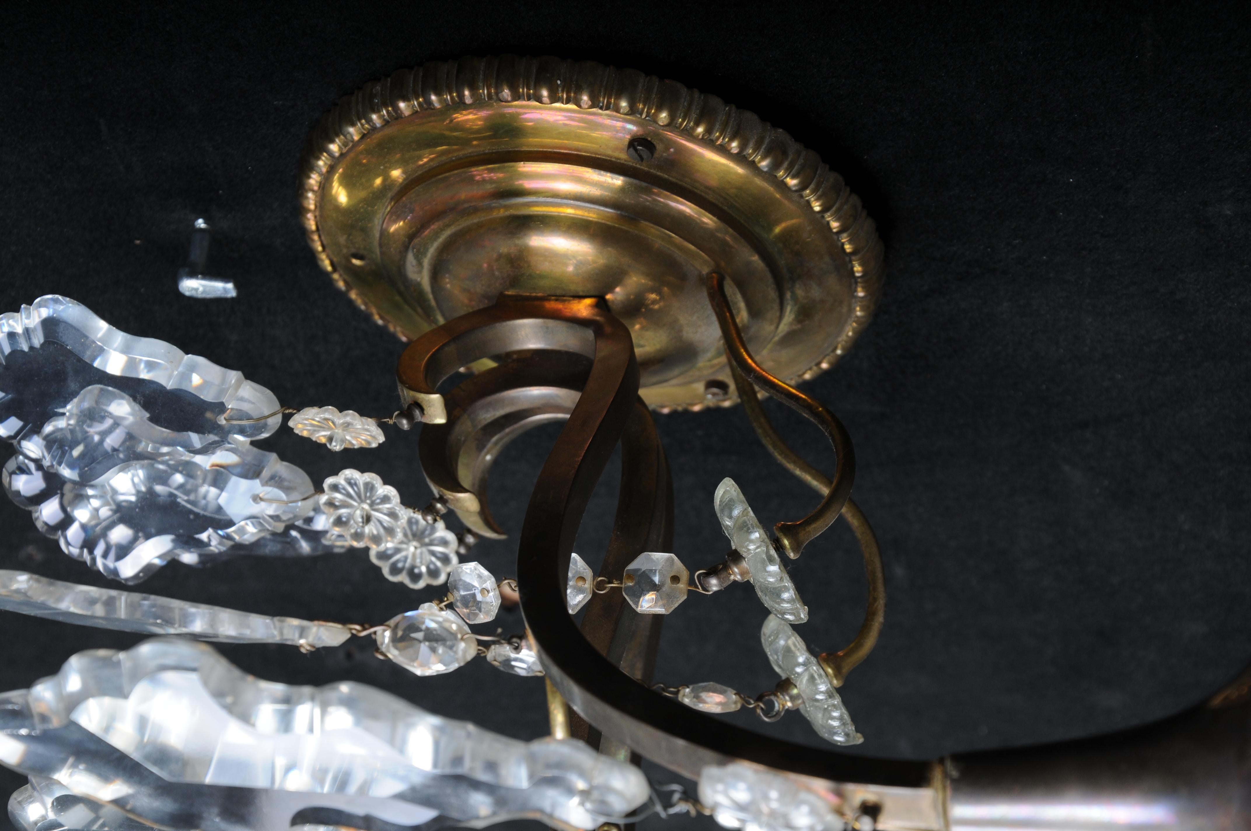 applique classique en cristal français, 20e siècle.  Argent en vente 3
