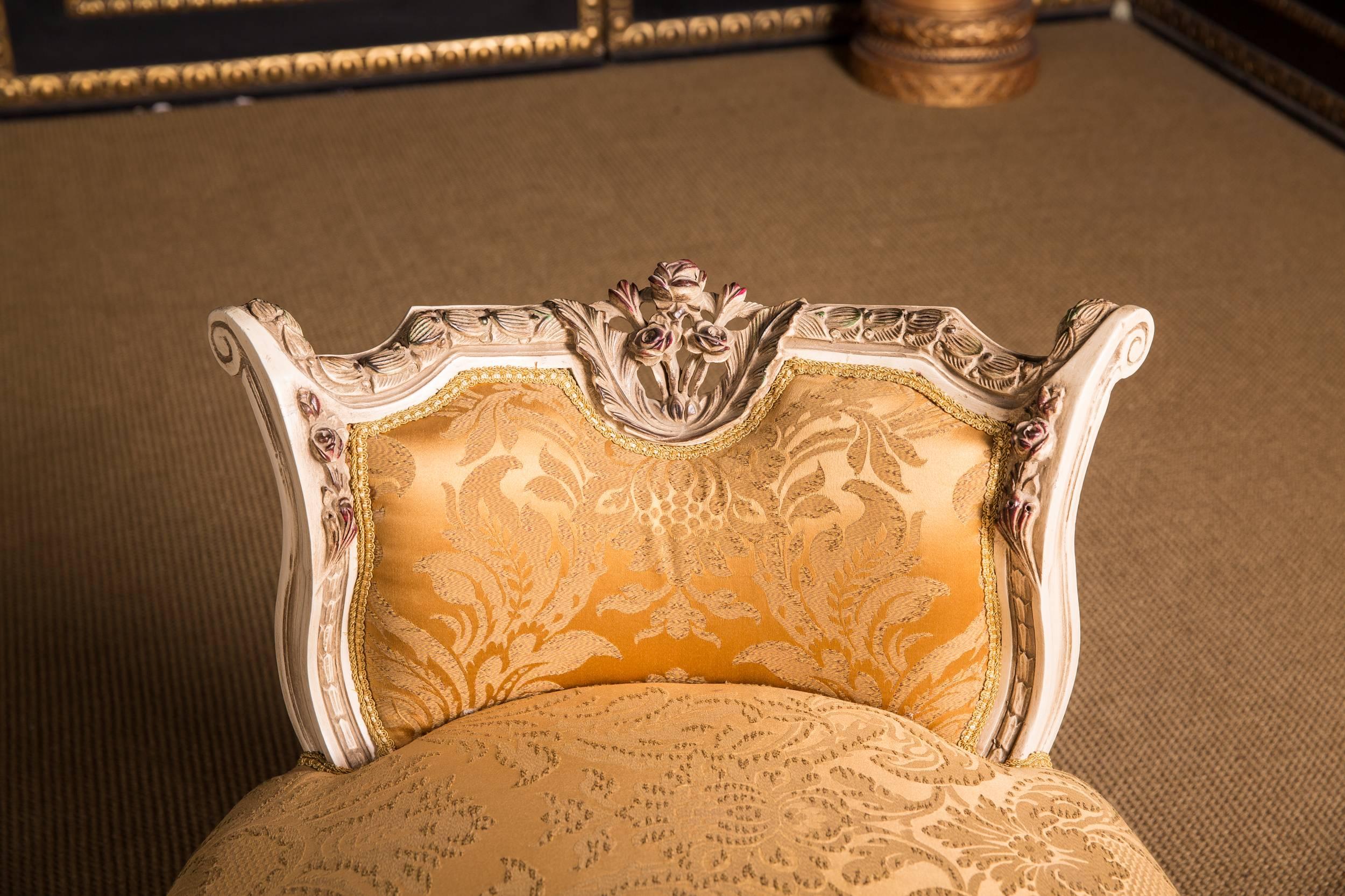 20th Century Classic French Gondola Stool in Louis XV Style