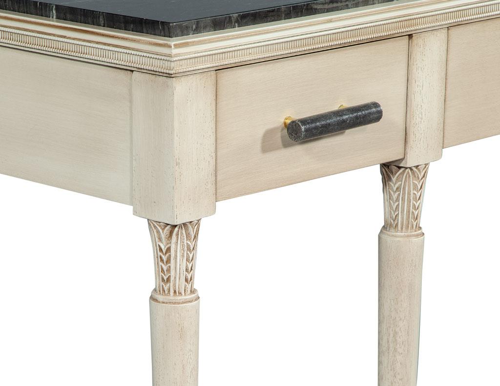 Classic French Inspired Marble-Top Console Hall Table 6