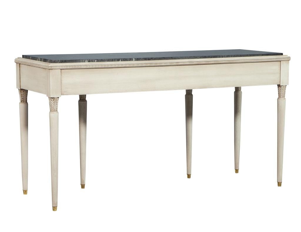 Classic French Inspired Marble-Top Console Hall Table 7